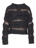 PINKO metallic-effect knitted sweater - Grey