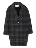 MARANT ÉTOILE checked wool single-breasted coat - Grey
