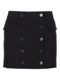 Patrizia Pepe double-button straight skirt - Black