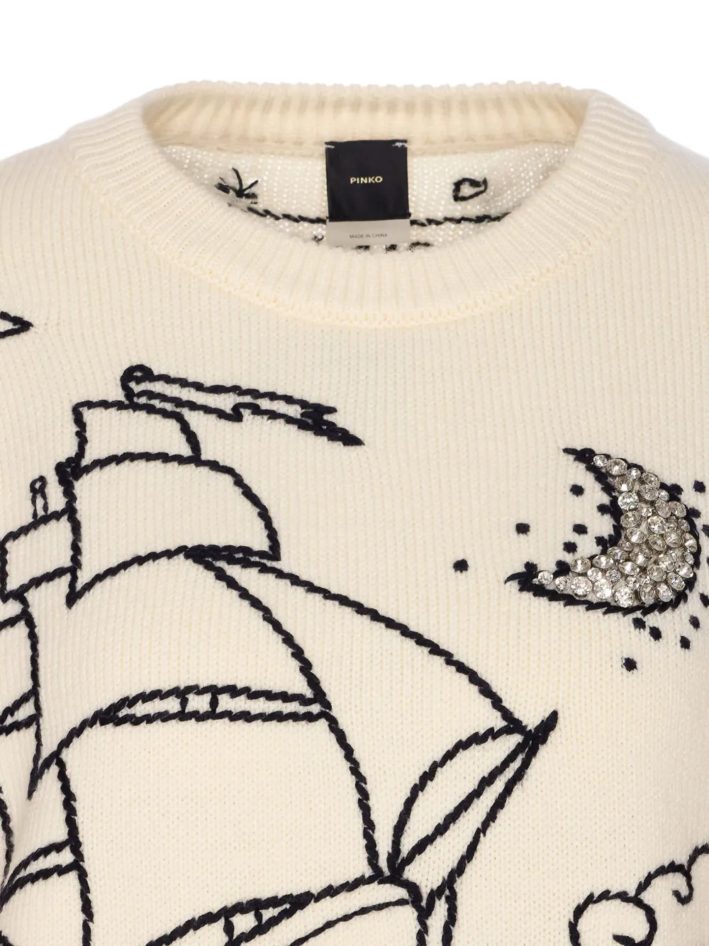 PINKO embroidered sweater Wit