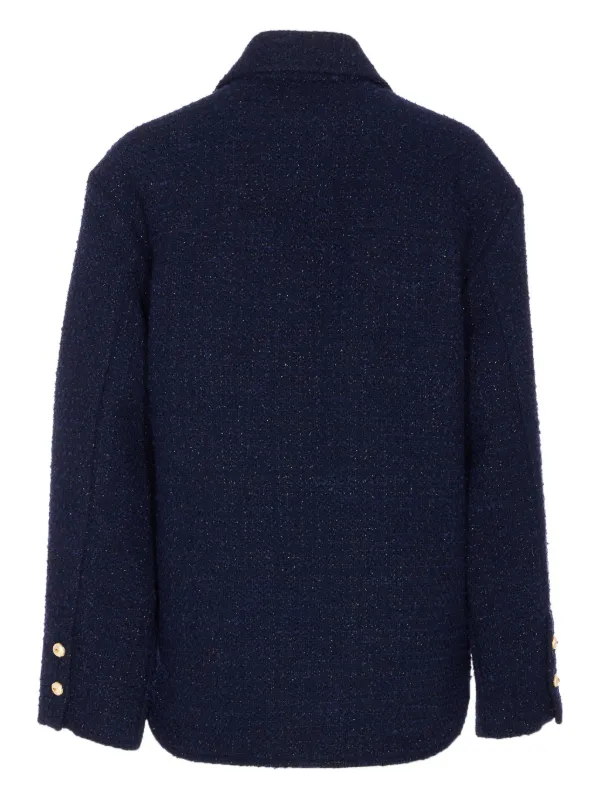 PINKO Tweed Jacket Blue FARFETCH