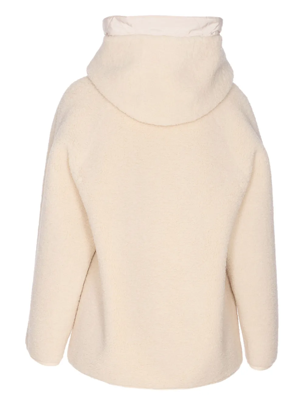 PINKO hooded shearling-effect jacket Beige