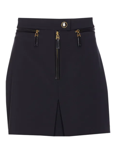 Elisabetta Franchi logo zip-detail straight skirt