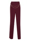 TWINSET chain-embellished trousers - Red