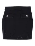 LIU JO embellished-crystal pocket mini skirt - Black
