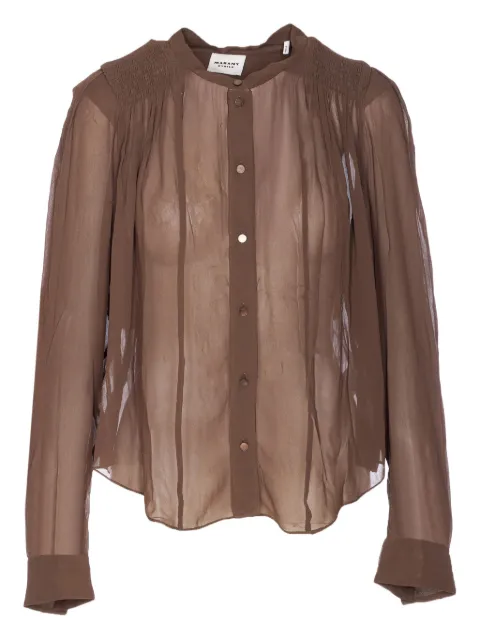 MARANT ÉTOILE button-front sheer shirt