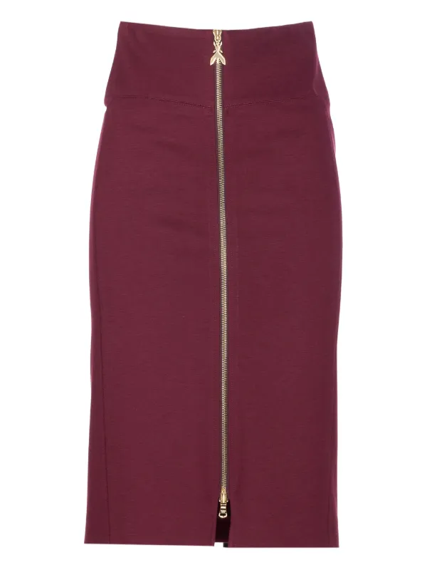 Patrizia Pepe logo-embellished zip-front Midi Skirt Red FARFETCH PH