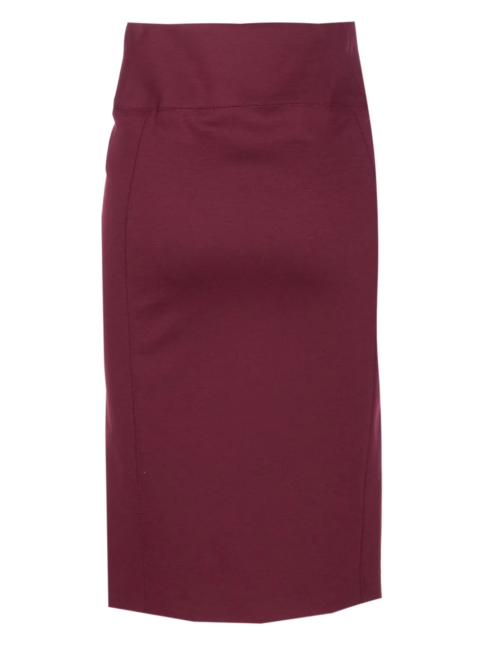 Patrizia Pepe logo-embellished zip-front midi skirt Rood
