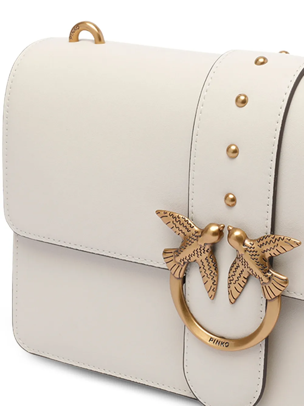 Classic Love One Simply Bird-Embellished Studded Shoulder Bag