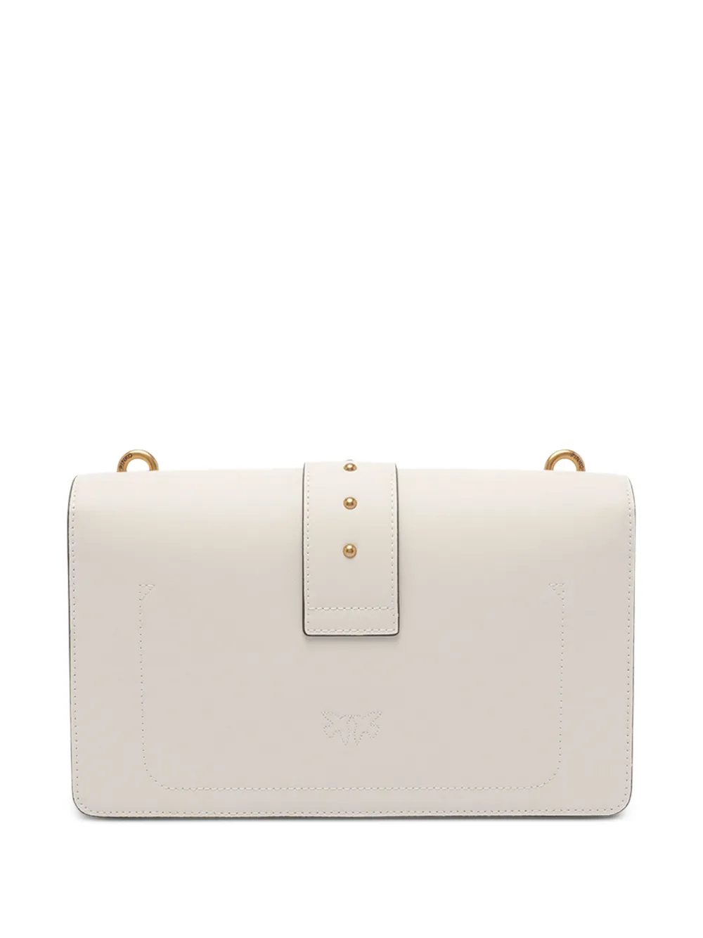 PINKO Classic Love One Simply schoudertas verfraaid met vogels - Wit