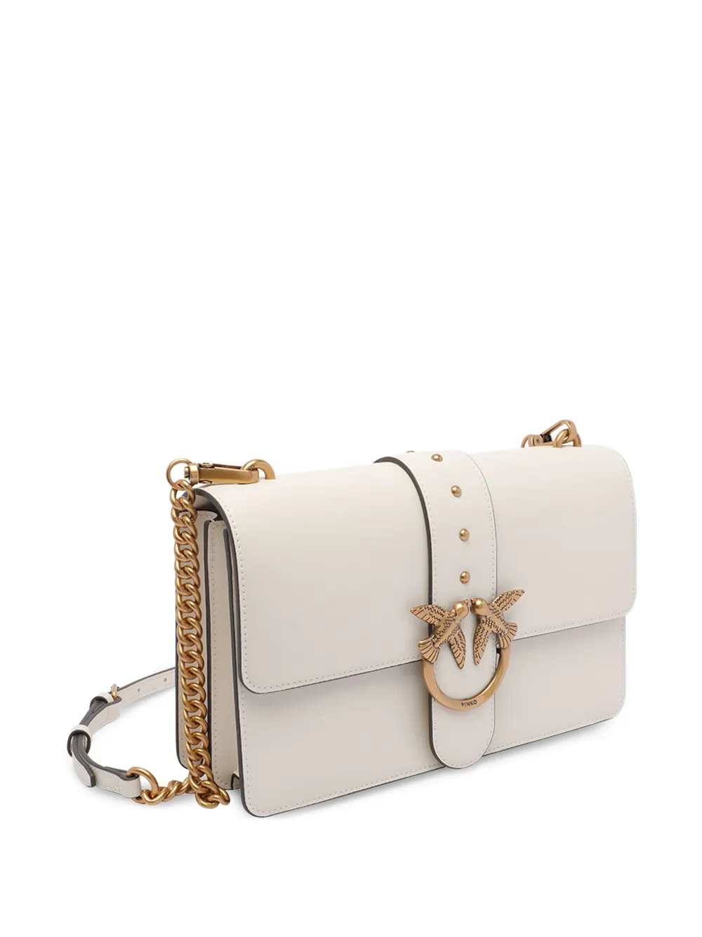 Classic Love One Simply Bird-Embellished Studded Shoulder Bag