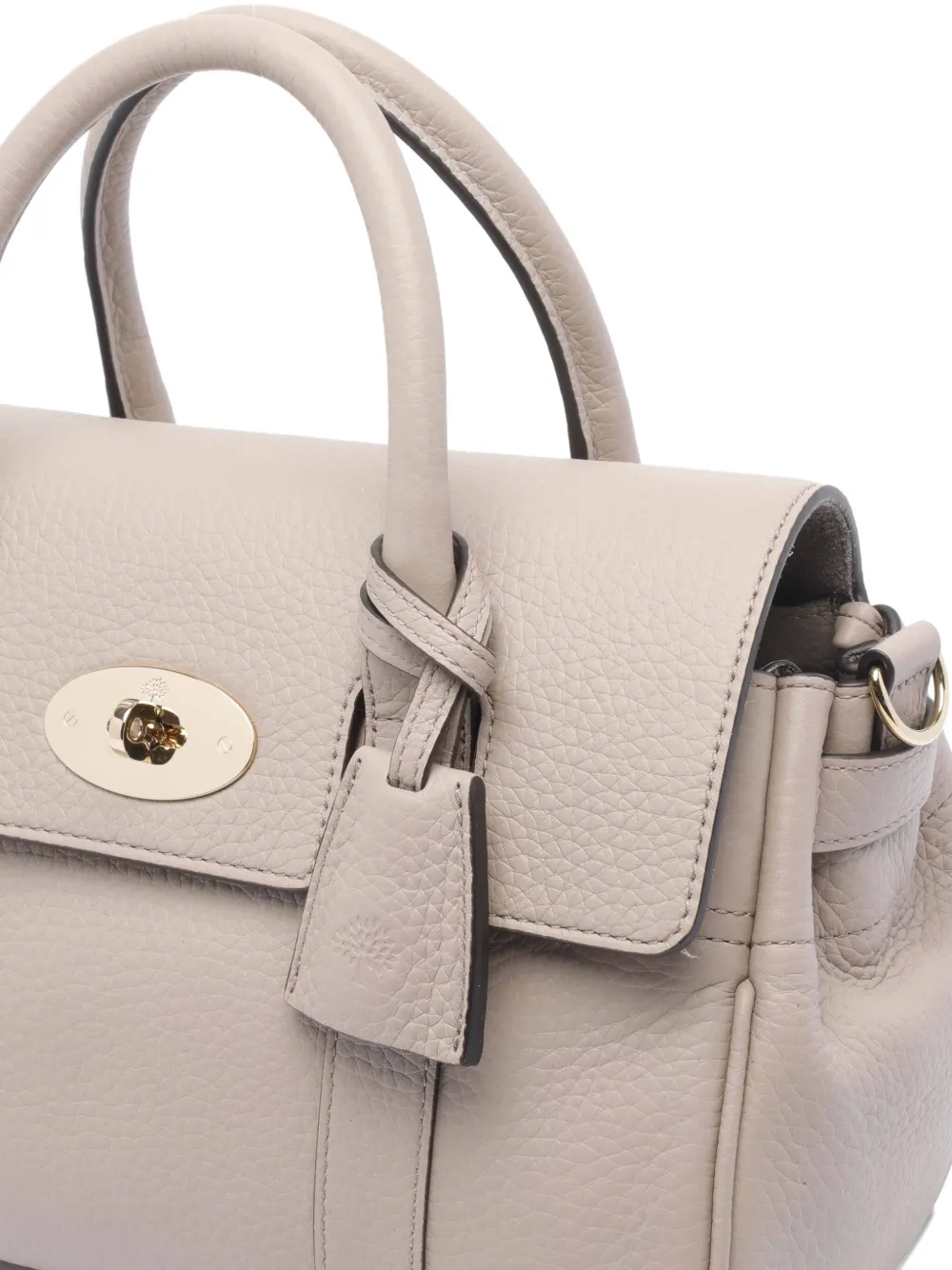 Mulberry turn-lock satchel bag NATURAL