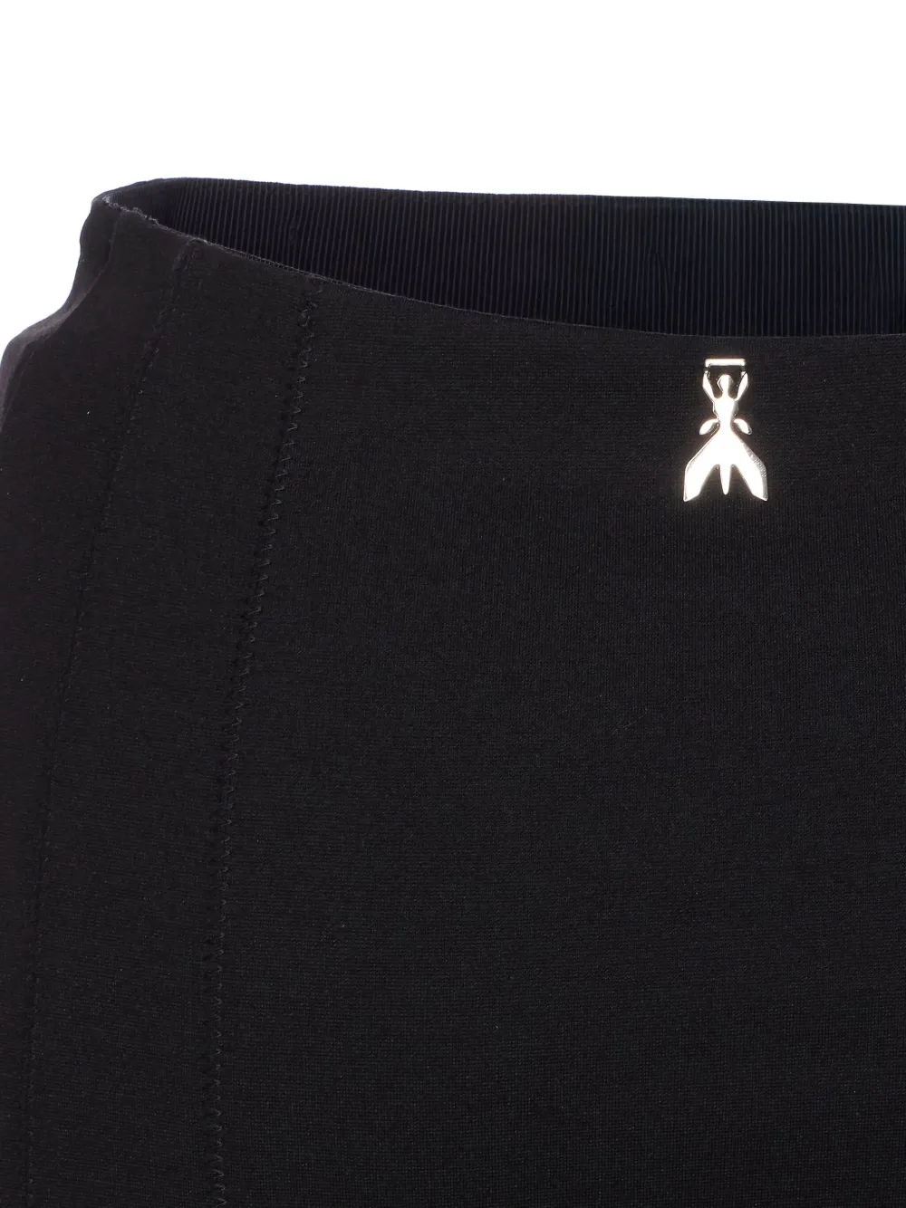 Patrizia Pepe logo-embellished mini skirt Zwart