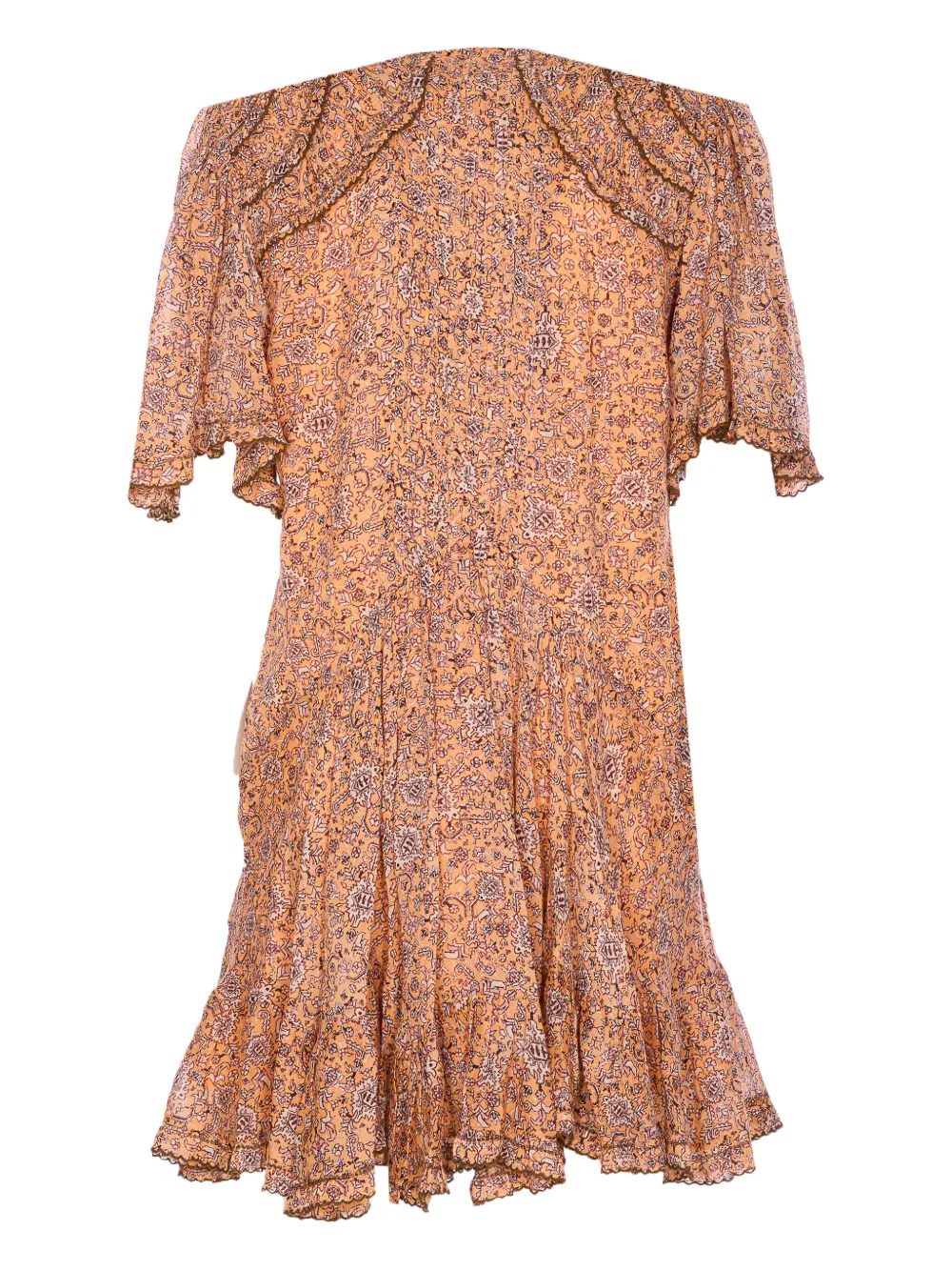 MARANT ÉTOILE Midi-jurk met ballonmouwen en ruches - Oranje