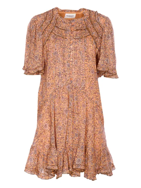 MARANT ÉTOILE ruffled balloon-sleeve midi dress