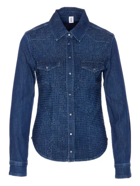 LIU JO crystal-embellished denim shirt