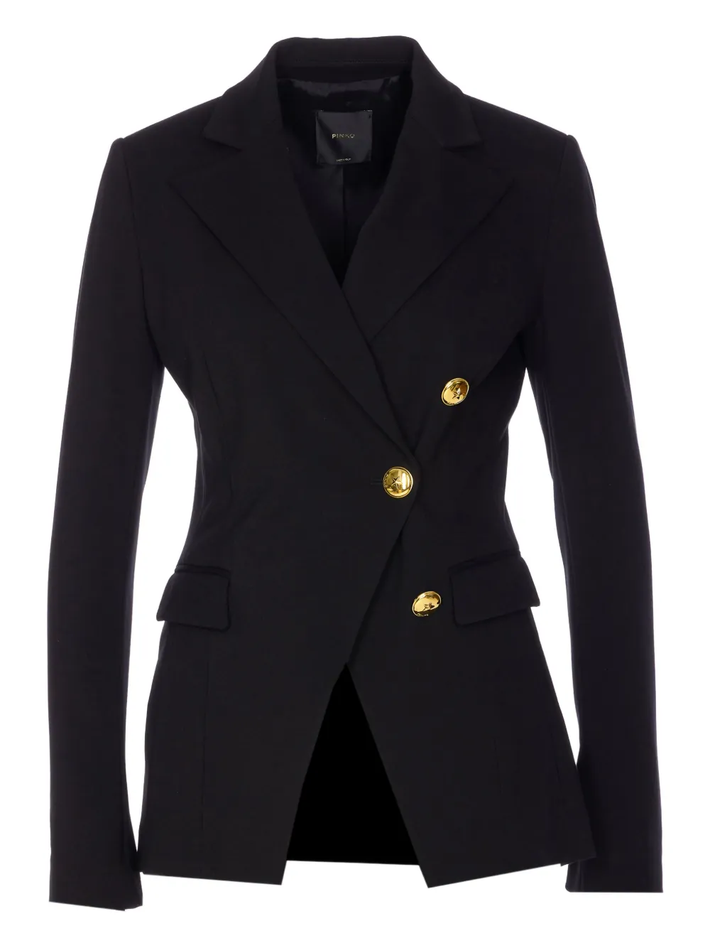 Pinko Double-breasted Flap Pockets Jacket In Blue