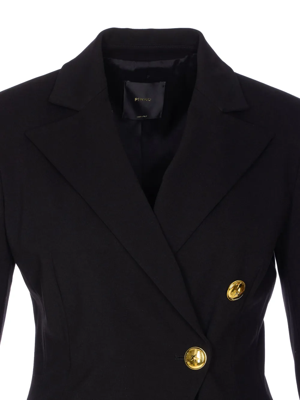Pinko Double-breasted Flap Pockets Jacket In Blue
