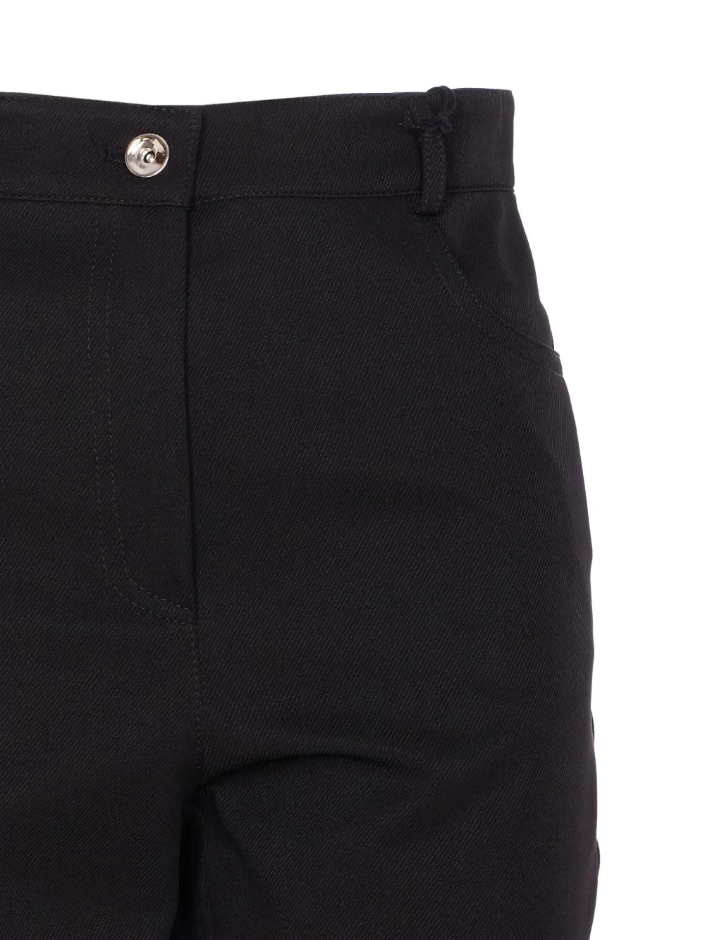 Patrizia Pepe logo-patch button trousers Zwart