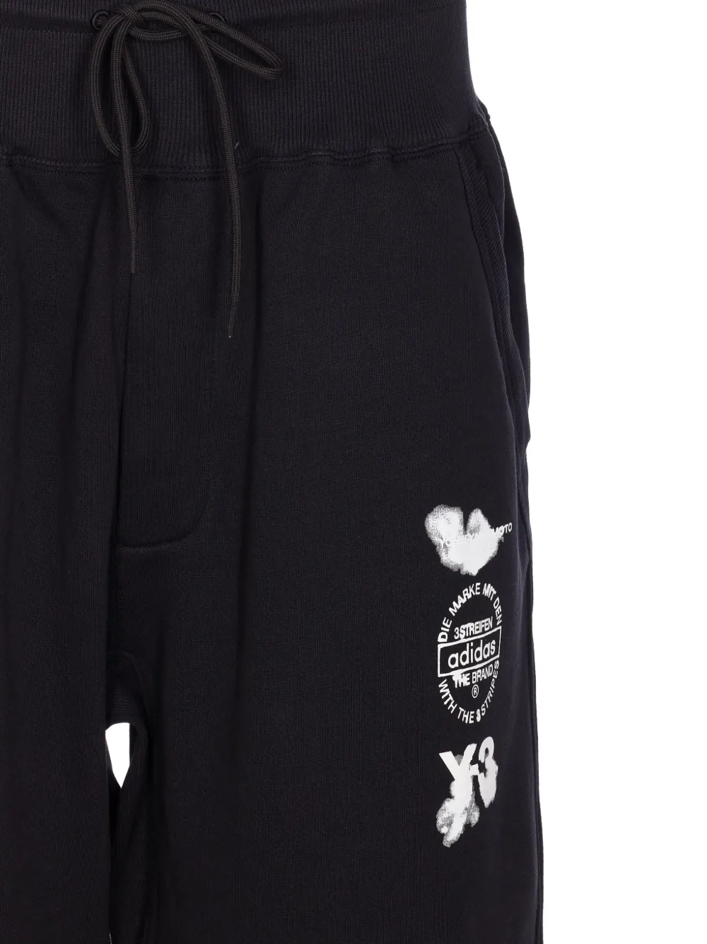 Y-3 Broek met logo en cuffs BLACK
