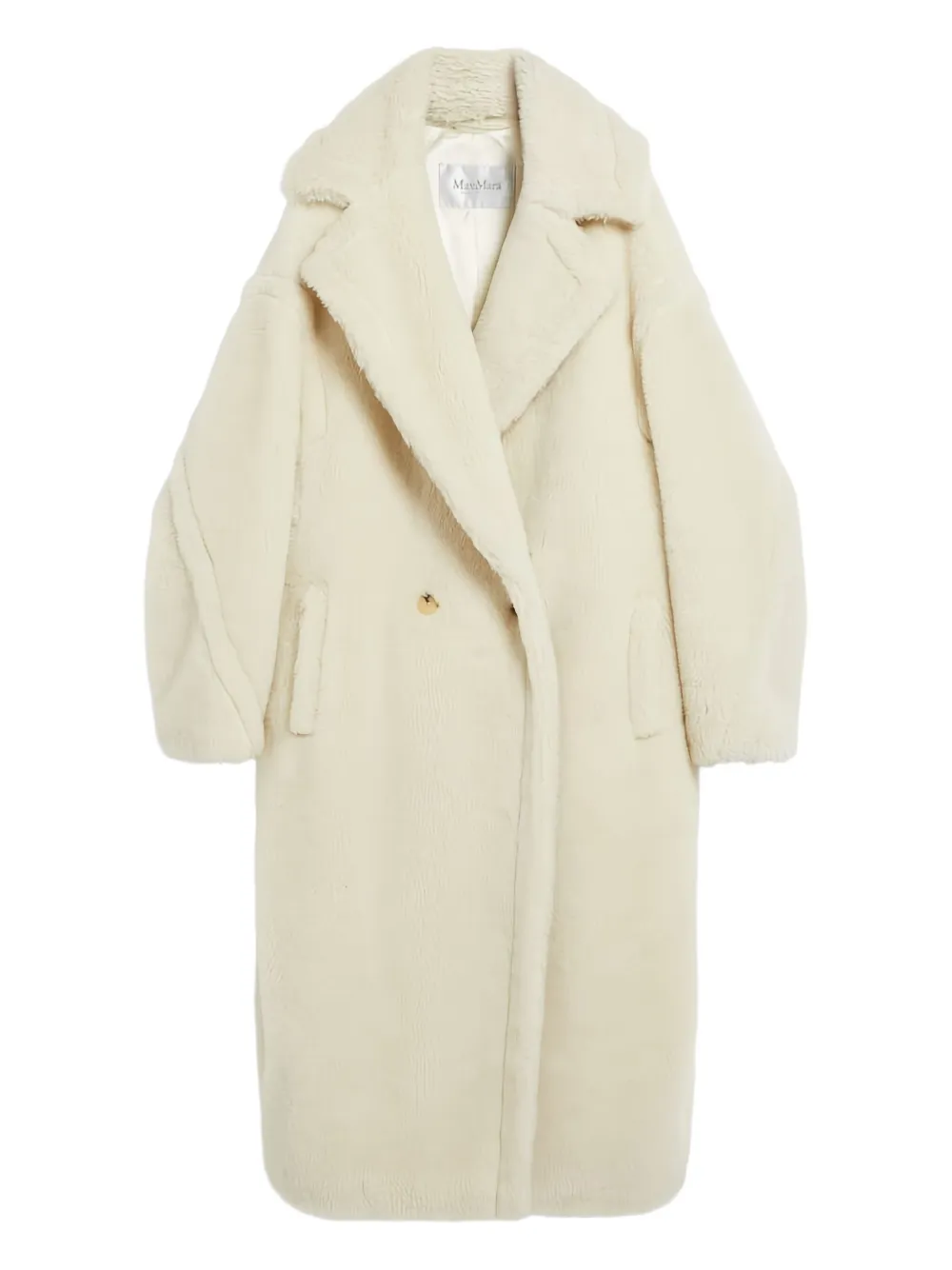 Max Mara Teddy Bear Icon double-breasted coat Wit