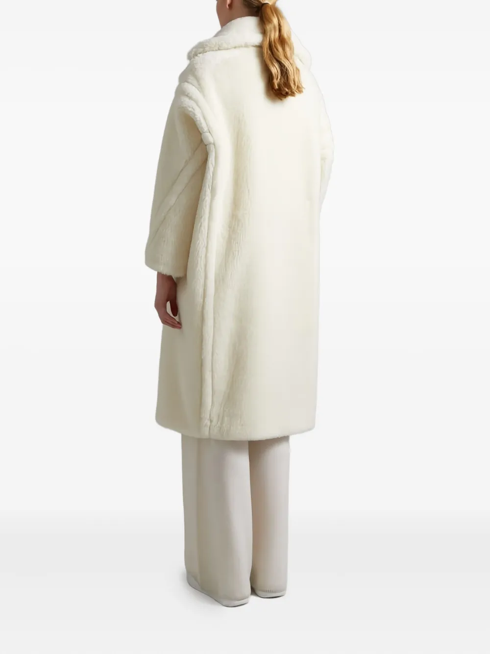 Max Mara Teddy Bear Icon double-breasted coat Wit