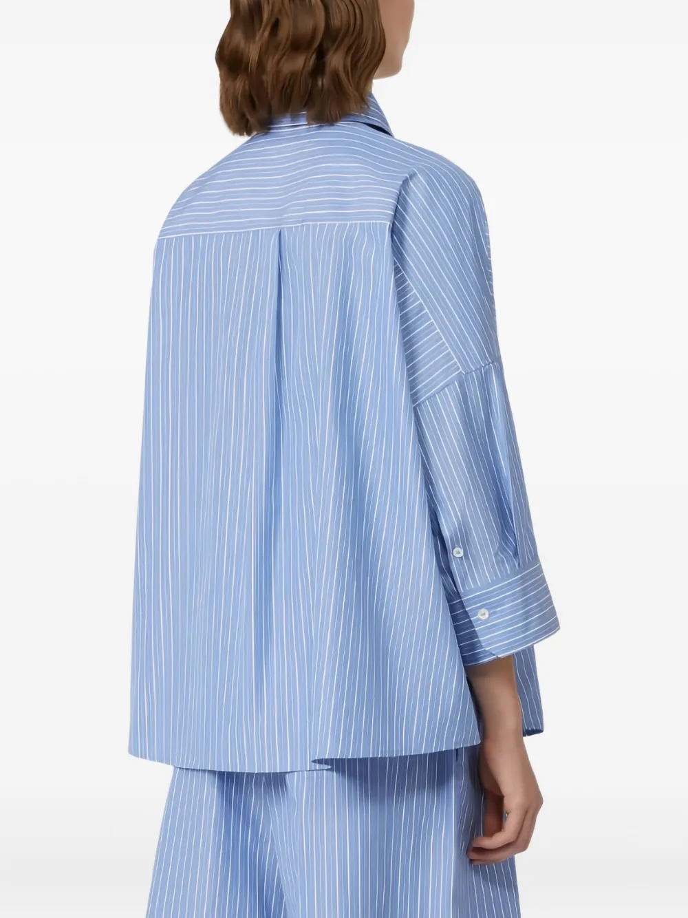 Weekend Max Mara striped three-quarter sleeve shirt Blauw