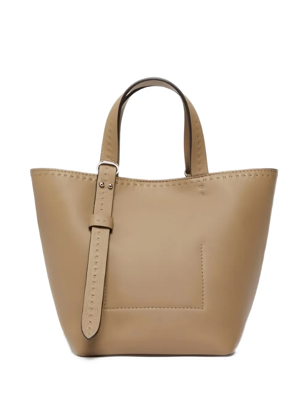 Max Mara Bucket-handtas met stikseldetail - Bruin