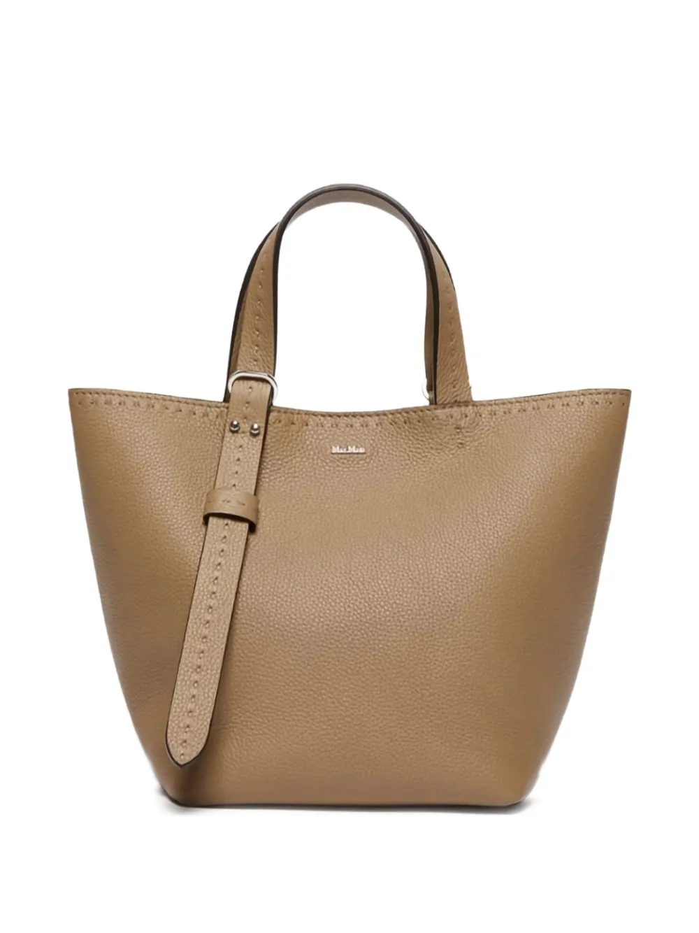 Max Mara Bucket-handtas met stikseldetail Bruin