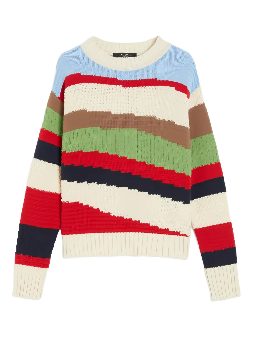 Weekend Max Mara Inlaid cotton sweater Beige