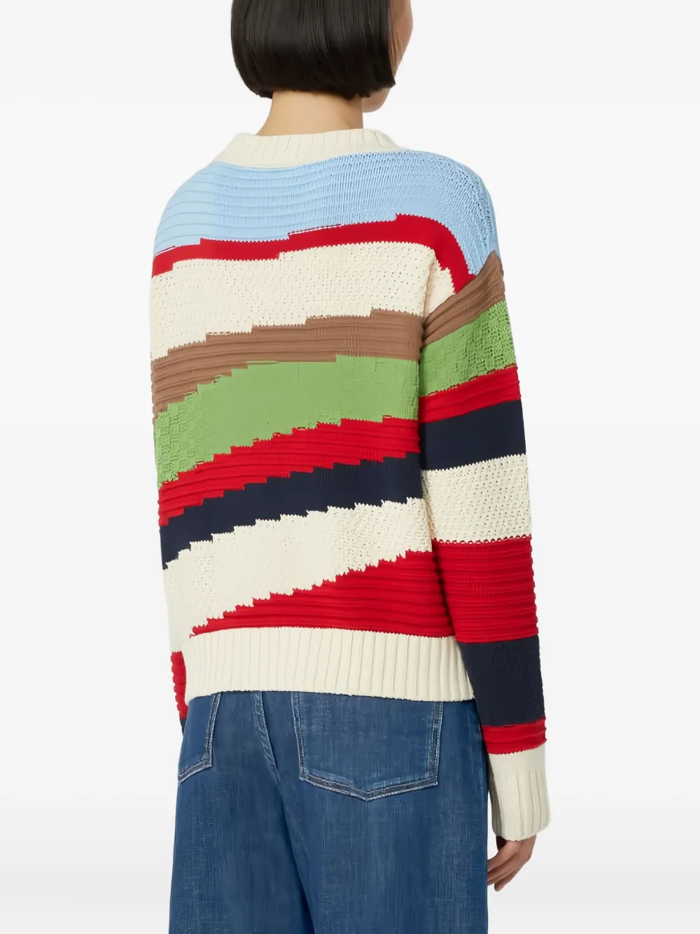Weekend Max Mara Inlaid cotton sweater Beige