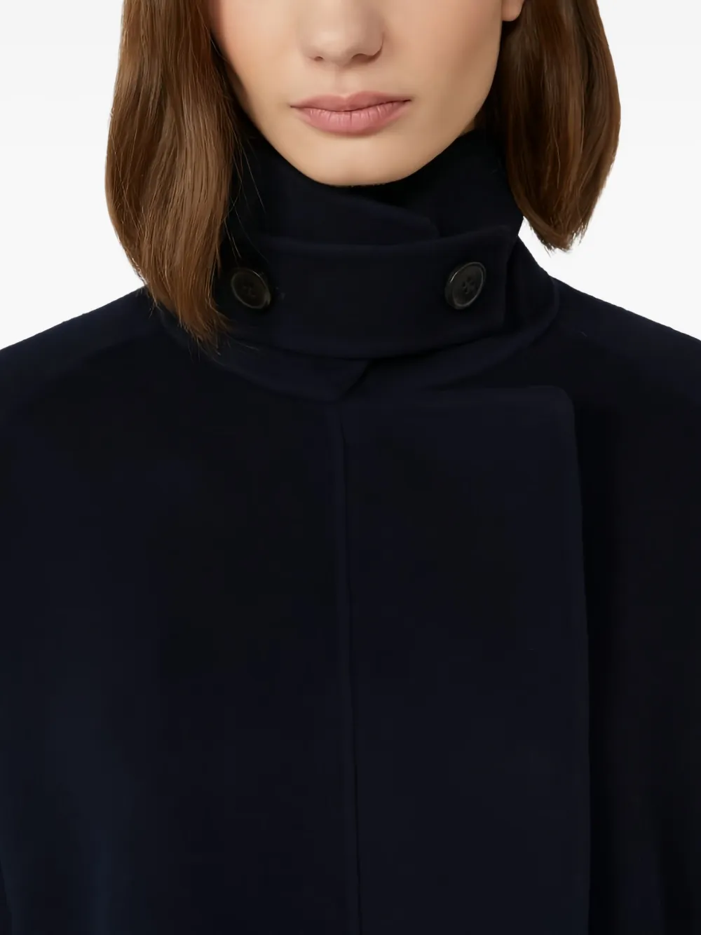 Weekend Max Mara Wool Broadcloth Cropped Coat In Blue