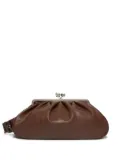 Weekend Max Mara large Pasticcino leather clutch bag - Brown