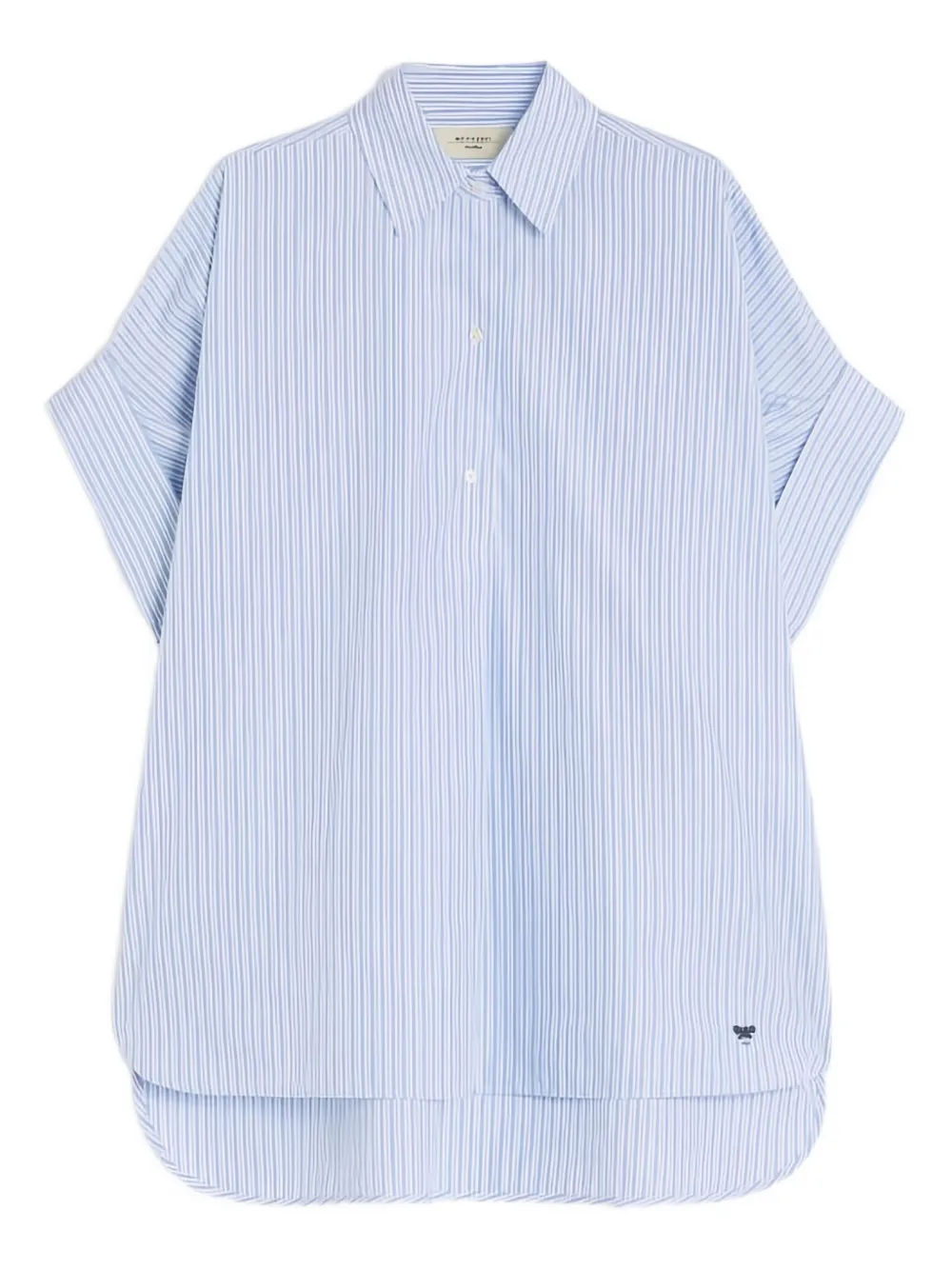 Weekend Max Mara striped-pattern short-sleeve shirt Blauw