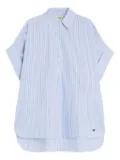 Weekend Max Mara striped-pattern short-sleeve shirt - Blue