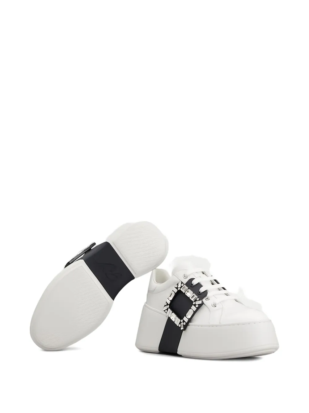 Roger Vivier  Viv' Skate buckle-embellished sneakers | Low-Tops | Image 2