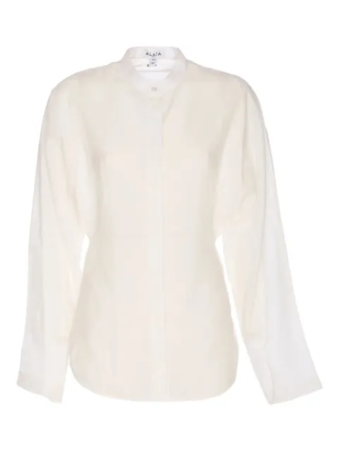 Alaïa Blouse met ronde afwerking en mandarijnkraag