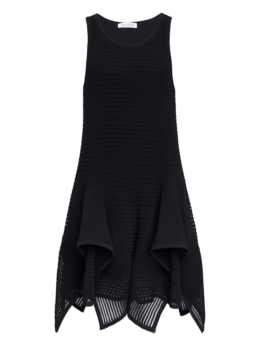 Alaïa sleeveless ruffled-hem midi dress | Black | Image 1