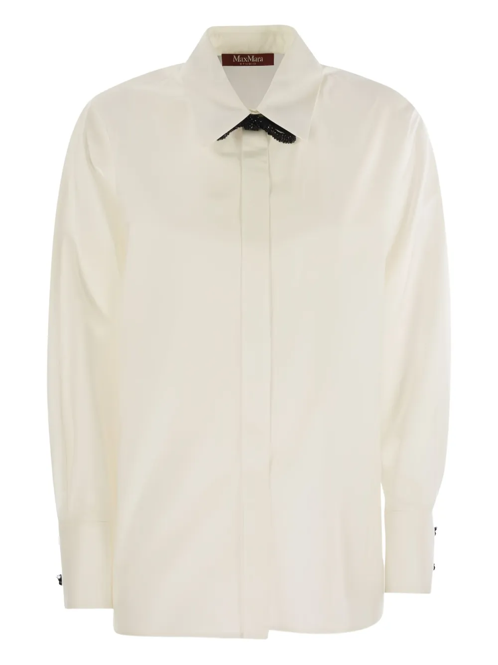 Max Mara bow-embellishment shirt Wit