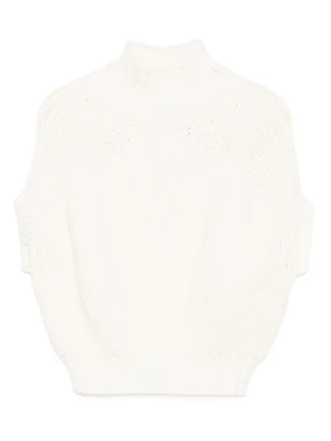 Sportmax Balloon mock-neck knitted top