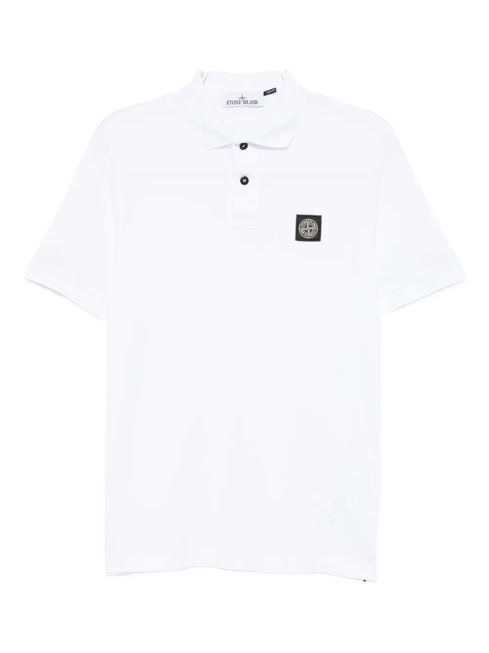 Stone Island ピケ ポロシャツ - ホワイト Stone Island ピケ ポロシャツ - ホワイト