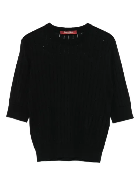 Max Mara top de tejido flojo manga corta