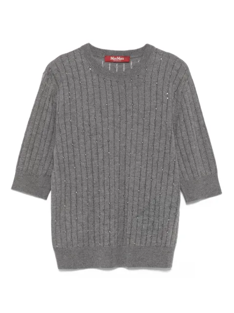 Max Mara embellished ribbed sweater