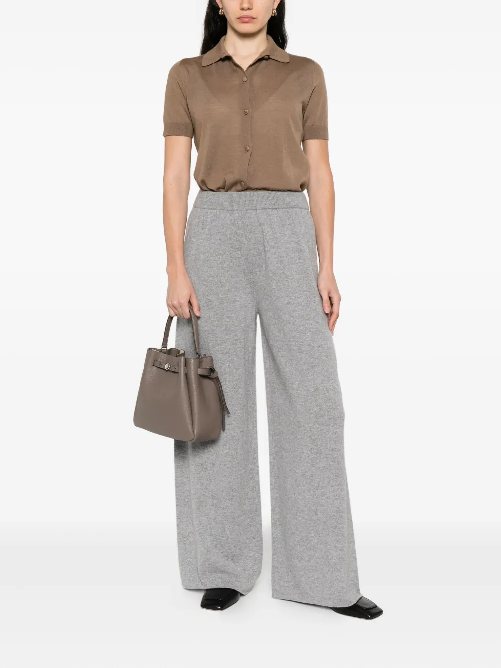 Max Mara button-front short-sleeve shirt - Bruin