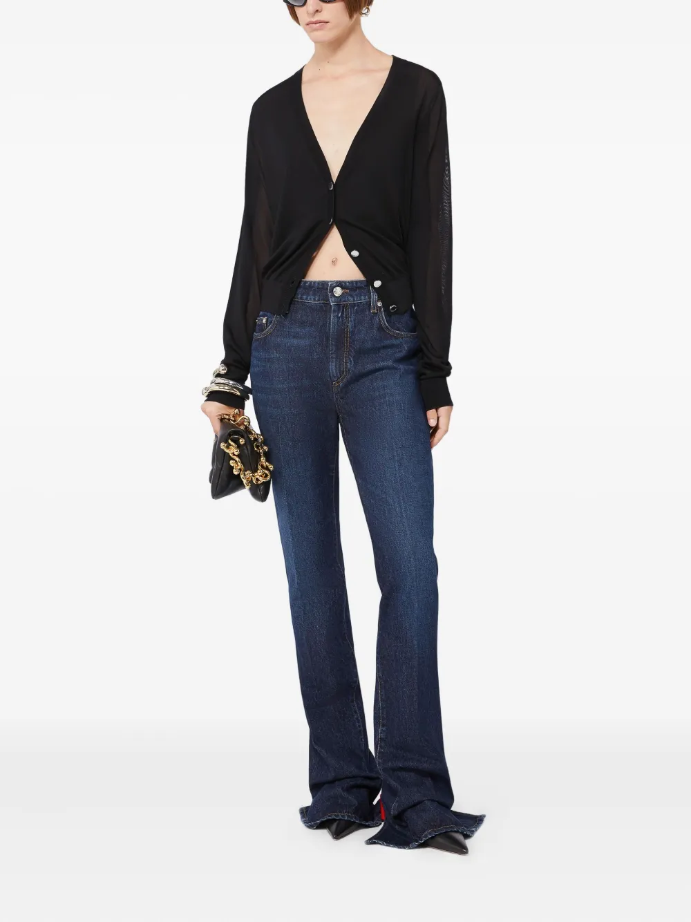 Sportmax Fijngebreid vest Zwart