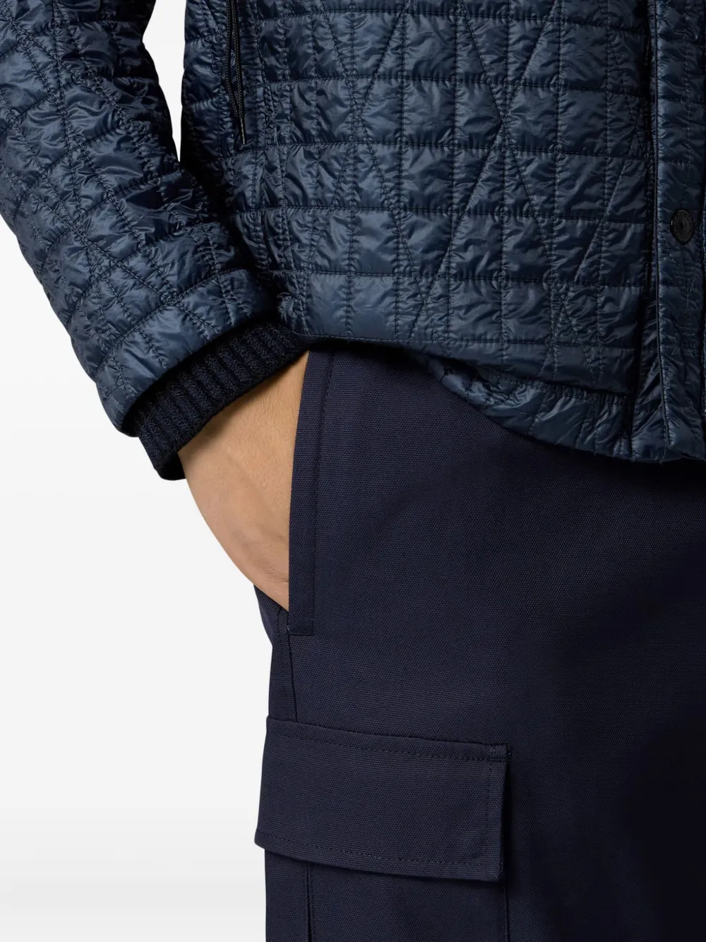 Stone Island Broek met Compass-logopatch Blauw