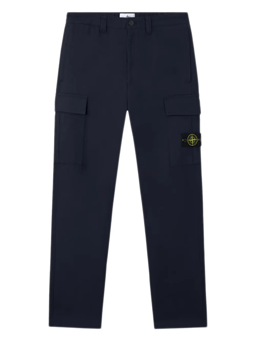 Stone Island Broek met Compass-logopatch Blauw
