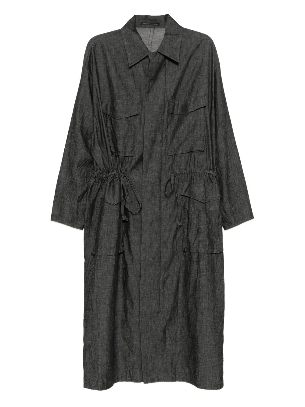 Y's Cotton Coat In Gray