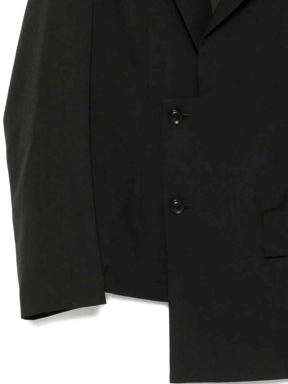 Y's Asymmetric Jacket In Black