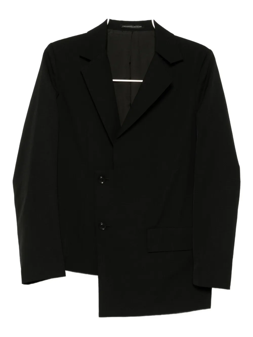Y's Asymmetric Jacket In Black